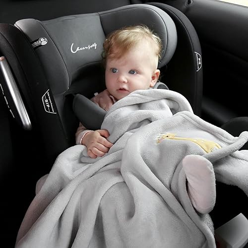 Miniatura 5 de DaysU Manta de franela de felpa para bebé súper suave, ligera, manta de bebé de forro polar bordado para niñas, manta de cama de gran tamaño para