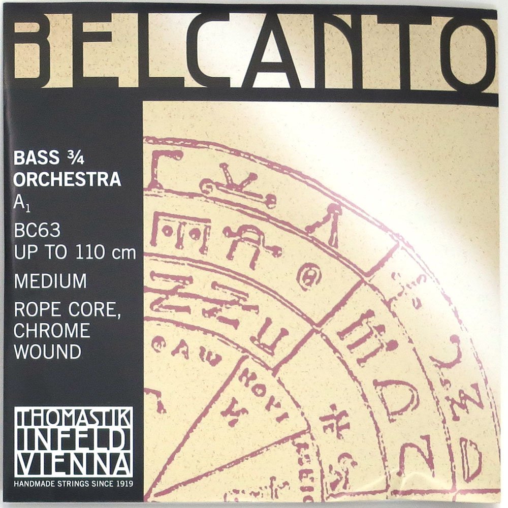 Thomastik Corda per Contrabbasso 3/4 Belcanto - corda La nucleo corda d'acciaio, rivestimento cromato, accordo orchestra, media