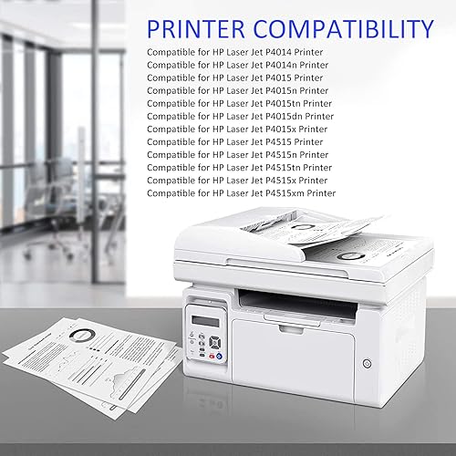 Miniatura 2 de Paquete de 6 cartuchos de tóner compatibles con HP 64A CC364A para usar con impresoras P4014N P4014DN P4015N P4015X P4015DN P4515X P4014 P4015 P4515