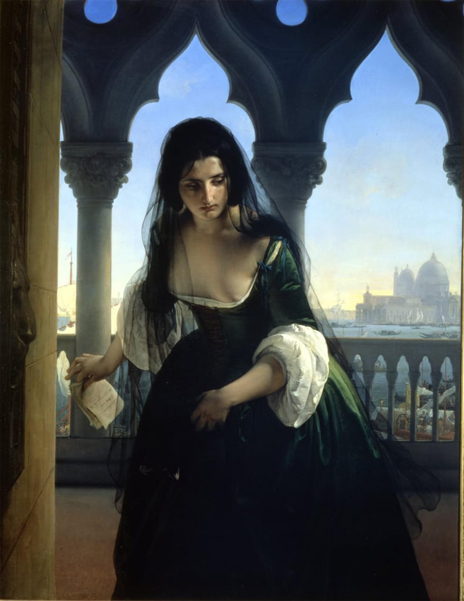 ARTXLXXBN Famous Prints Artwork Pictures Poster Painting Art the Secret Prosecution by Francesco Hayez Artwork Landscape Pictures for Home Decor 60x90cm