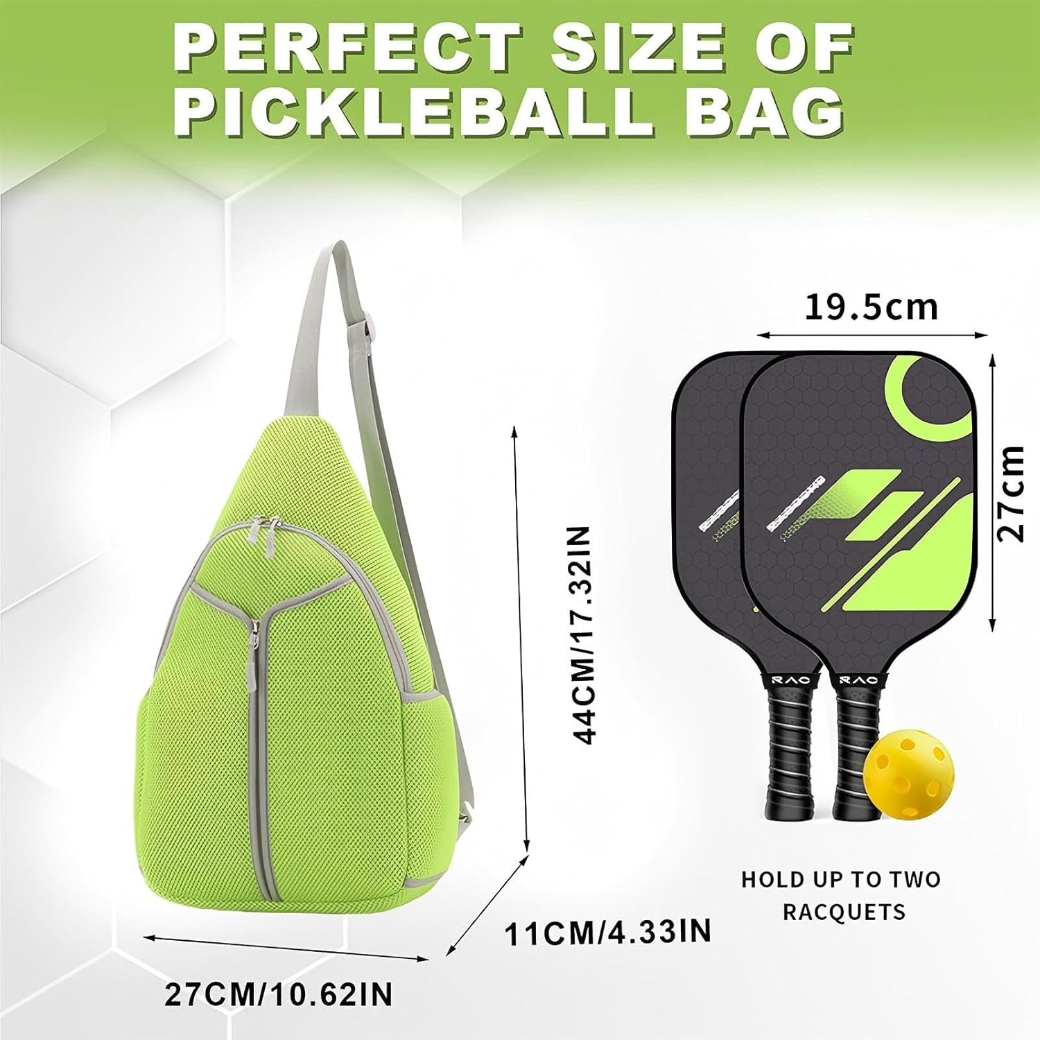 Pickleball Backpack Bag with Thermal Insulated Compartment, Large Capacity Sports Tennis Bag for 2-4 Paddles, Balls, Shoes, and Gear