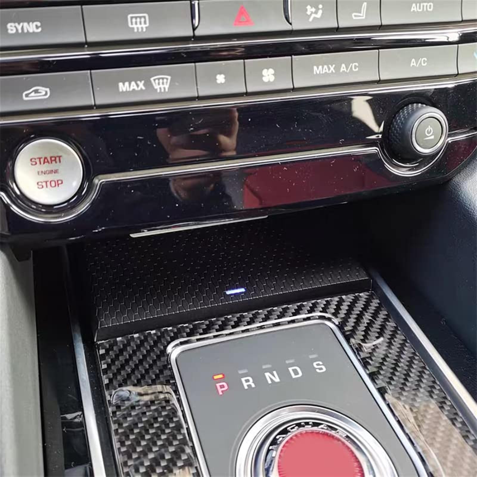 Dla jaguara, f-pace XE XF XFL 2017 2018 2019 akcesoria 15W szybka samochodowa bezprzewodowa ładowarka QI ładowarka do telefonu podkładka pod płytkę ładującą Bezprzewodowa ładowarka samochodowa
