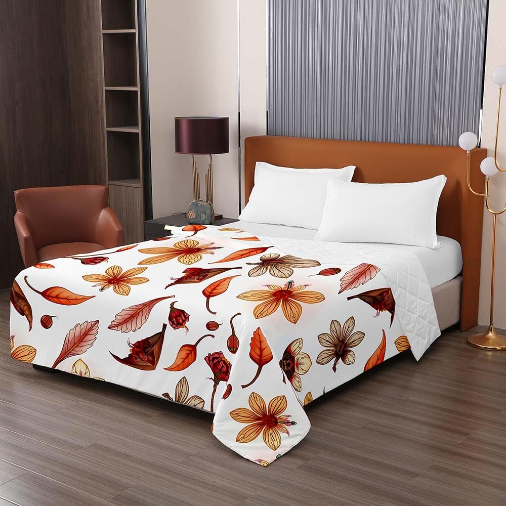 Lindo Verano Edredon 3D Flores Estampada,Poliéster Edredones Multiusos Ligera,Relleno Algodón,Lavable Colcha,Ultrasonido Cubrecama Acolchado (Fiori 1,230x280cm)