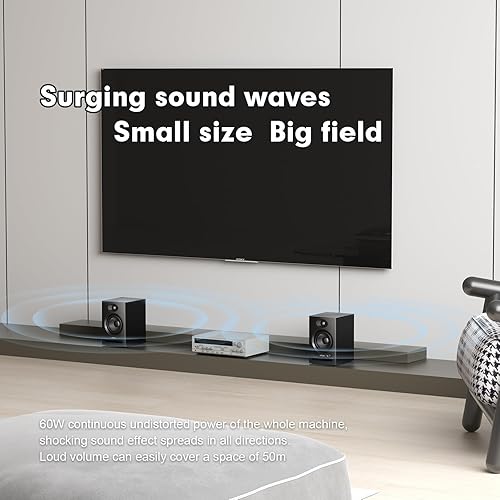 Miniatura 4 de Ortizan Monitores de Estudio C7 de Modo Dual 2.0, Altavoces de Monitor Activos para Producción Musical de Campo Próximo, Altavoces Inalámbricos