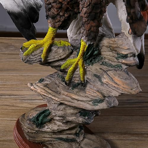 Miniatura 4 de Estatua de simulación animal de águila propagación sus alas decoración del hogar obras de arte de resina