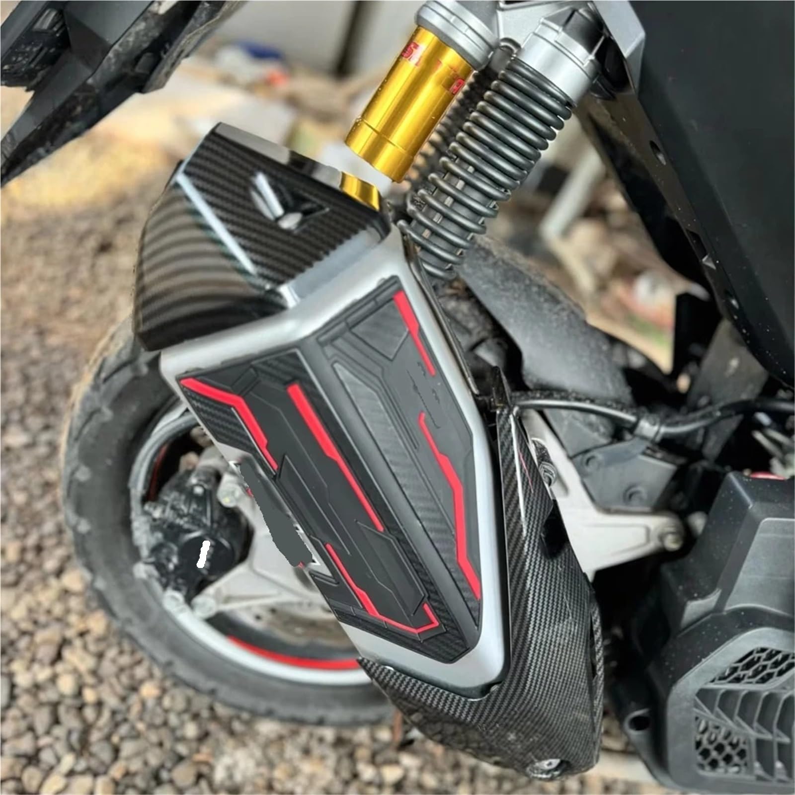 Deflectores de Calor para Escape Protector térmico de silenciador y Cubierta de ventilación del Tubo de Escape para Honda ADV 150 2019, 2020, 2021, 2022 y 2023. Motocicleta Tubo Protector(A B)