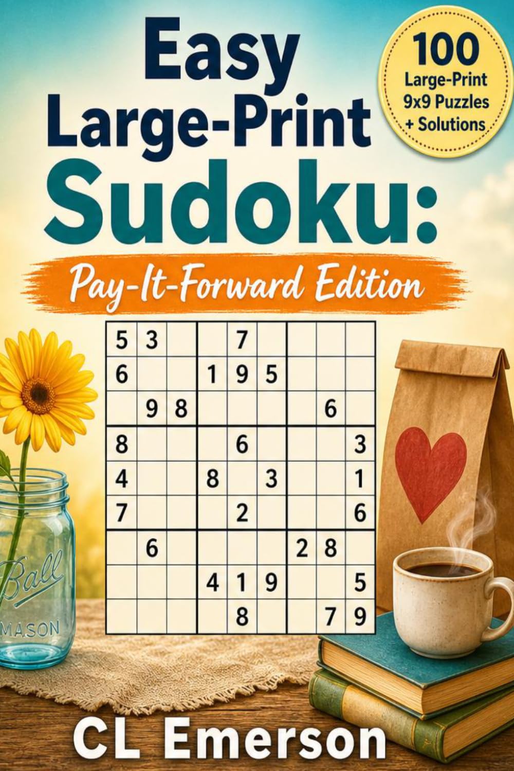 Easy Large‑Print Sudoku: Pay‑It‑Forward Edition: Relax with 100 easy, large‑print Sudoku puzzles and thoughtful pay‑it‑forward ideas that promote ... Deeds Sudoku Series for Beginners & Seniors)