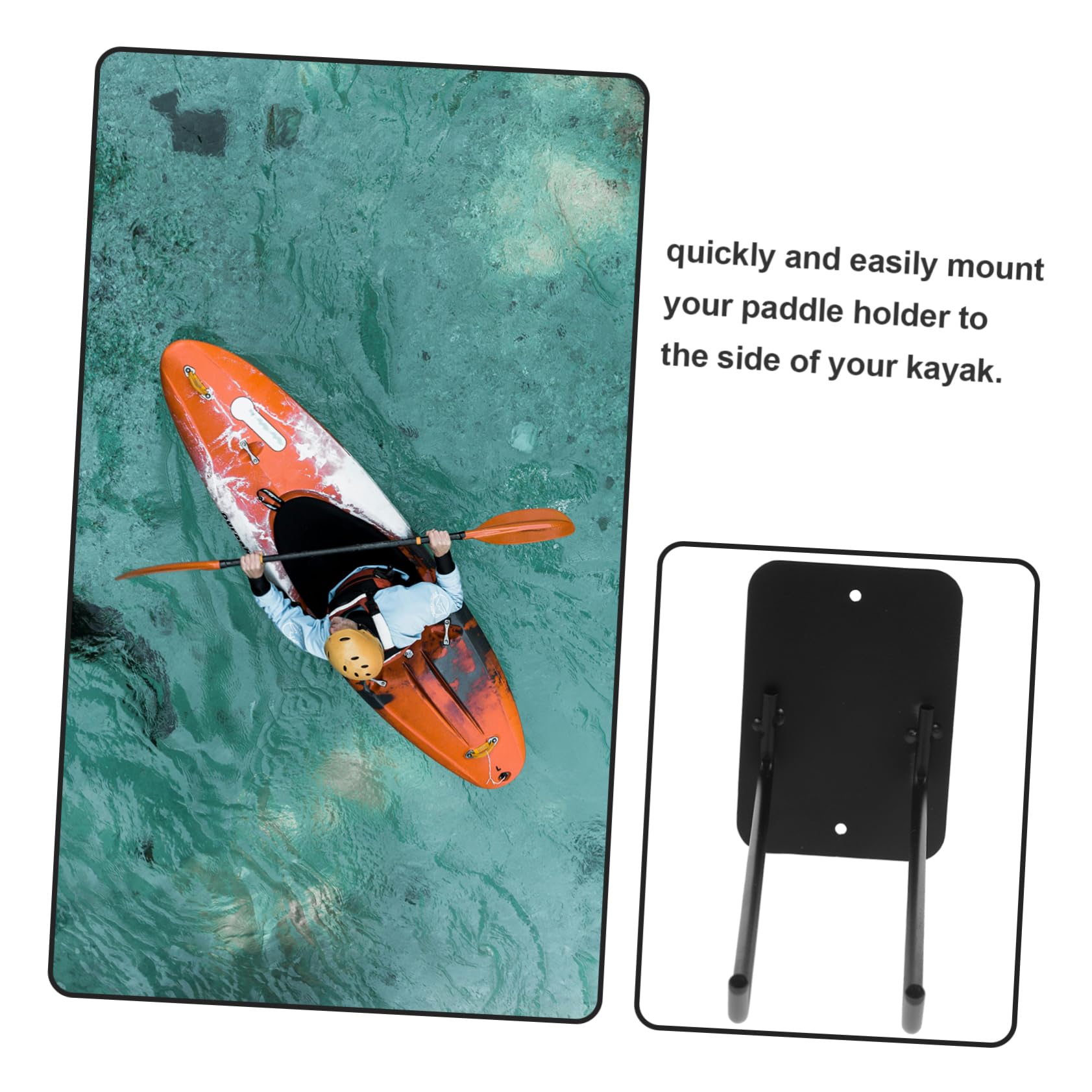 Sosoport Paddelhaken Kayak Accessories Boot Paddelhalter Paddelhalterung für Kajaks Paddel Wandhaken Garage Handy, Mobiltelefon Sitz Paddelhalter für Kajaks Kanuzubehör Eisen Black