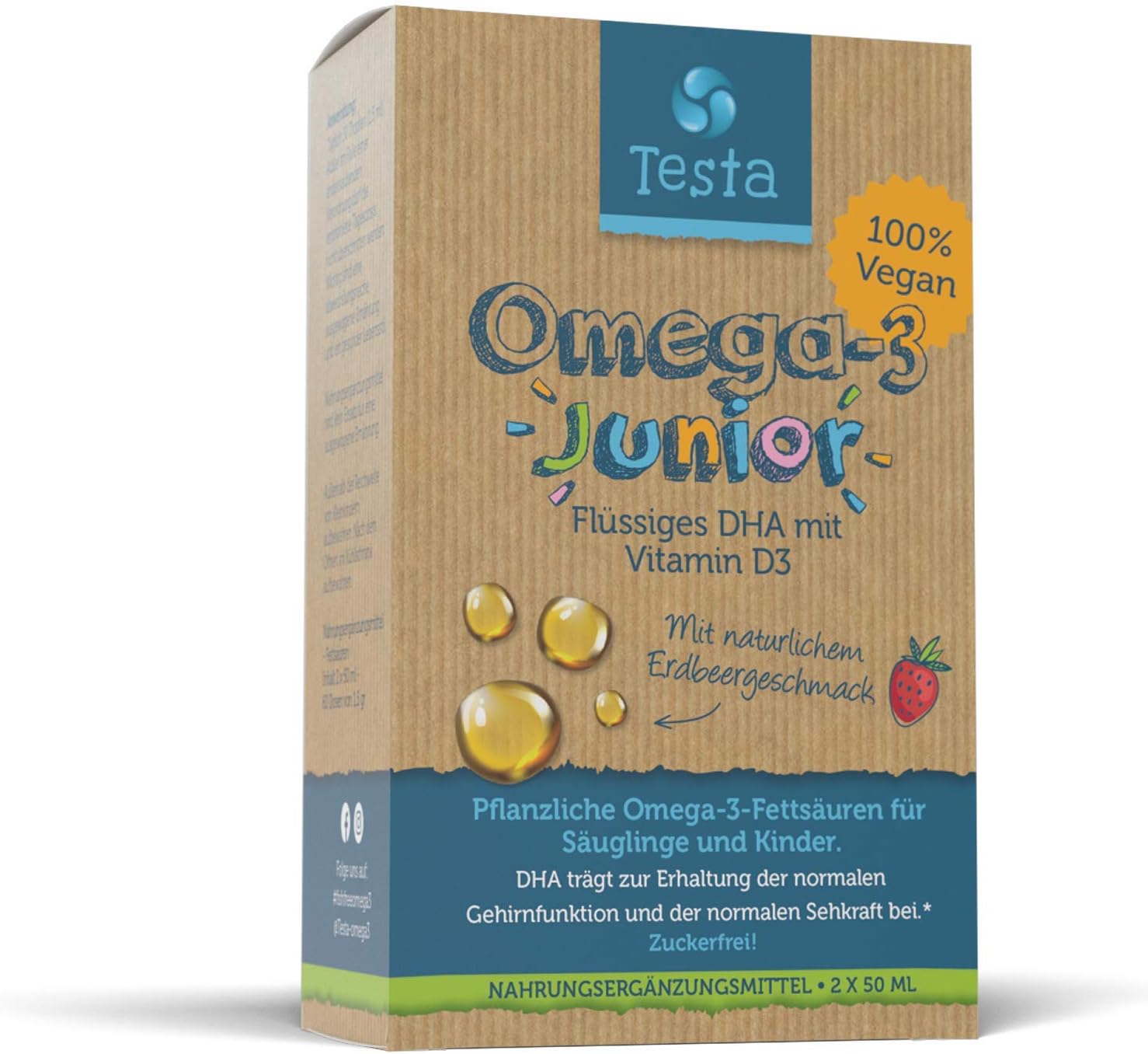 Testa Liquid Junior Omega3 aus Algenöl für Babys und Kinder