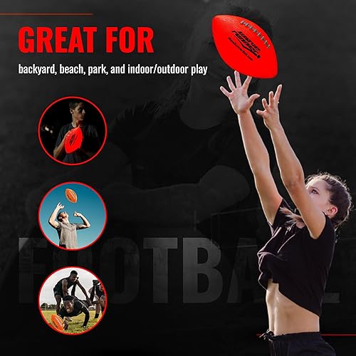 Miniatura 7 de Wave Runner Fútbol de fútbol con luz LED, que brilla en la oscuridad, tamaño de 10.35 pulgadas, con bomba y baterías incluidas, ideal para adultos,