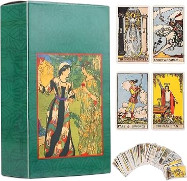 Tarot Cards for Beginners, Vintage 78 Pcs Cards Tarot Cards Deck, Future Telling Game Card Set with Guide Book