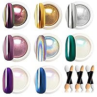 Vista 19 de Beetles Polvo de Uñas Cromado Blanco para Uñas de Gel, Polvo de Uñas Cromado Perlas, Polvo de Uñas con Efecto Espejo, Polvo de Uñas de Gel