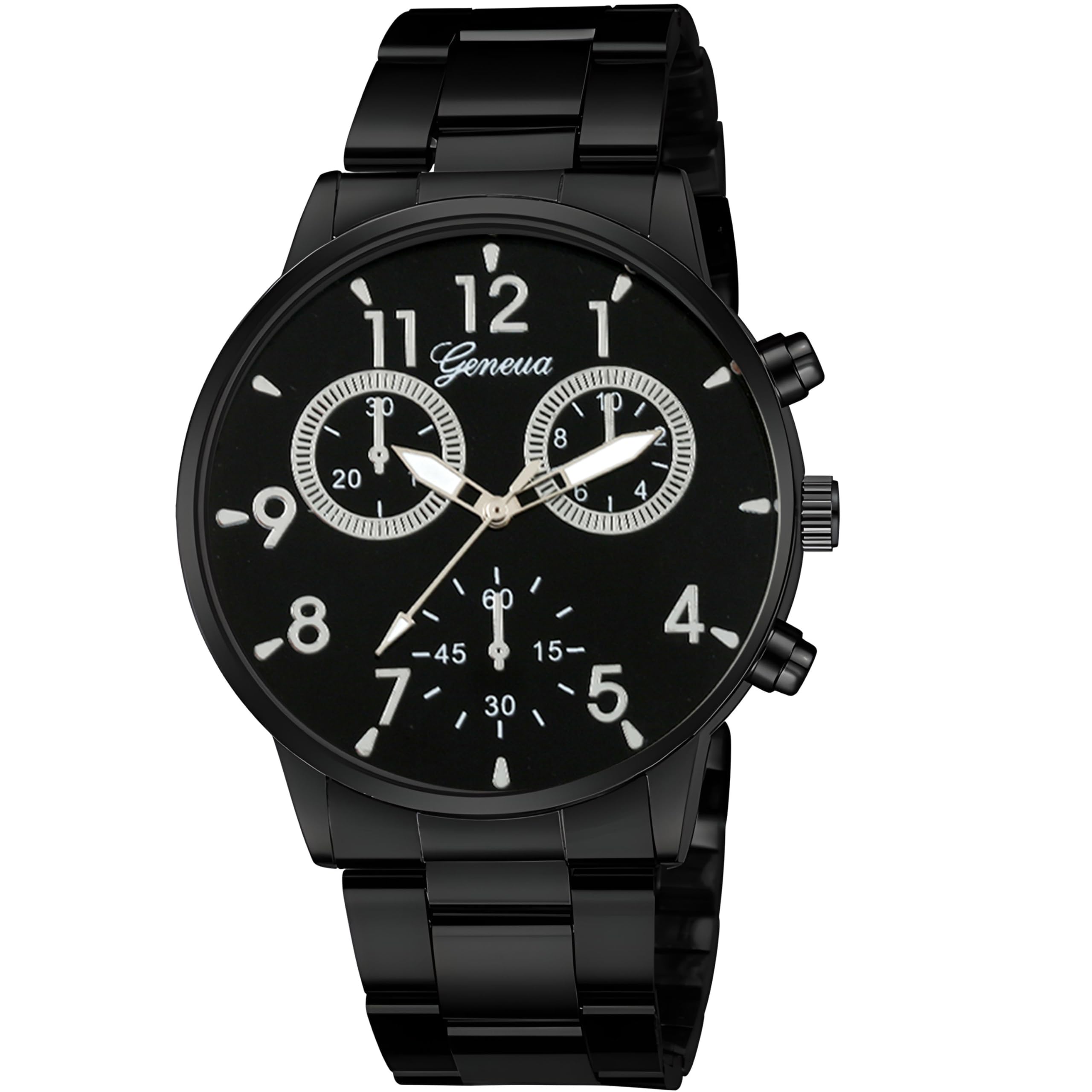 Retoo Reloj de Pulsera analógico de Cuarzo Minimalista para Hombre con Fecha y Pulsera de Acero Inoxidable, Reloj de diseñador de Negocios, clásico y Elegante, Regalo para Hombres y Mujeres, Negro