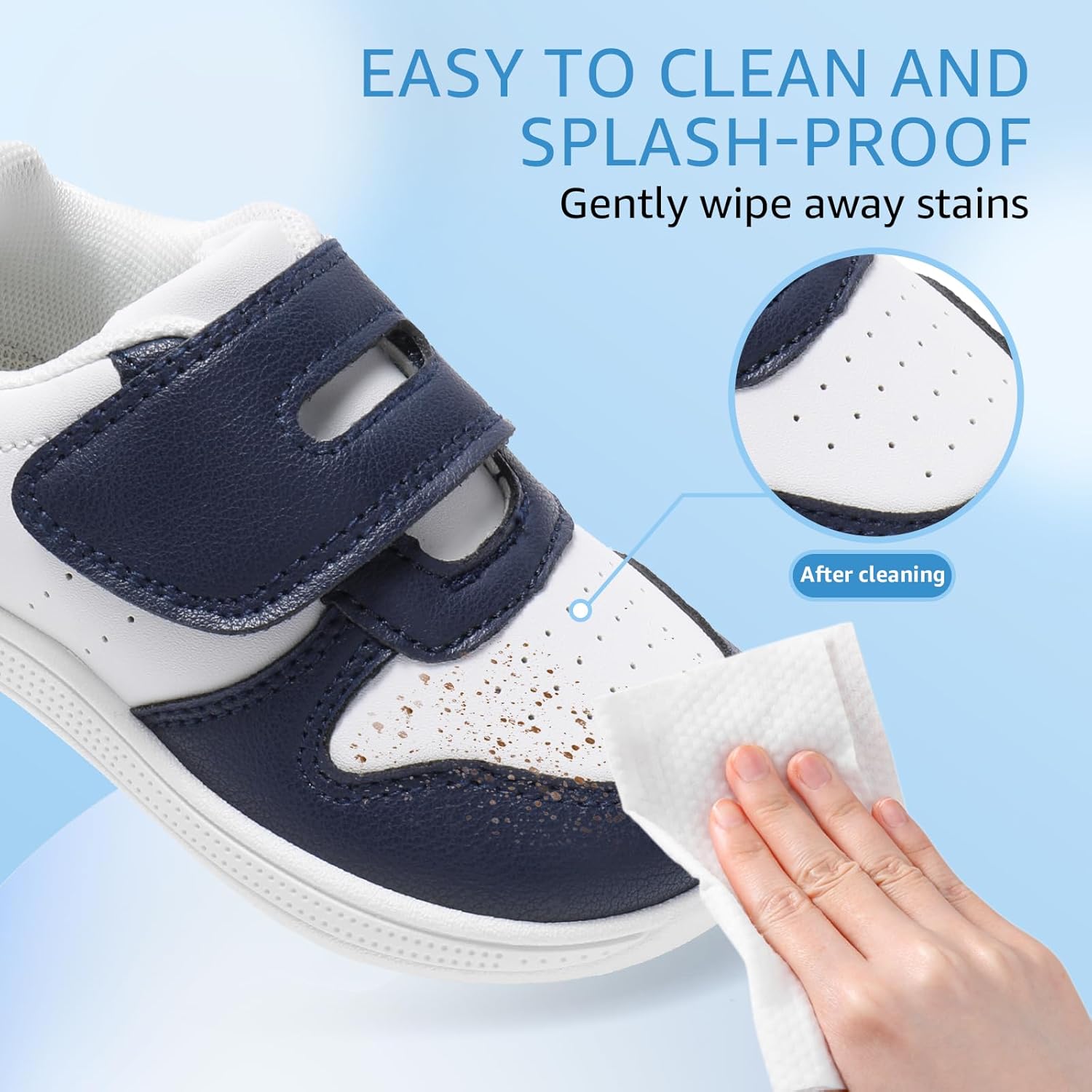 Toddler Wide Toe Box Barefoot Shoes Boys Girls Sneakers Zero Drop Kid Tennis Running Shoes Lightweight Non-Slip Comfortable Leather First Walking Shoe Outdoor Activities School - Image 7