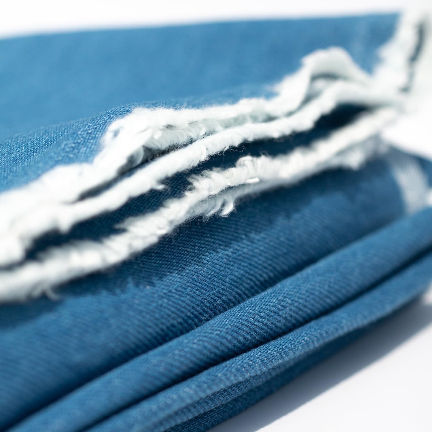 Vintage Blue Denim Fabric |14oz Heavy Weight | Non-stretch100% Cotton |1/3 Right Weave, Pre-Cut, 59 Inches Wide, Enzyme Washed, Pre-Shrunk (Cut by the Yard)