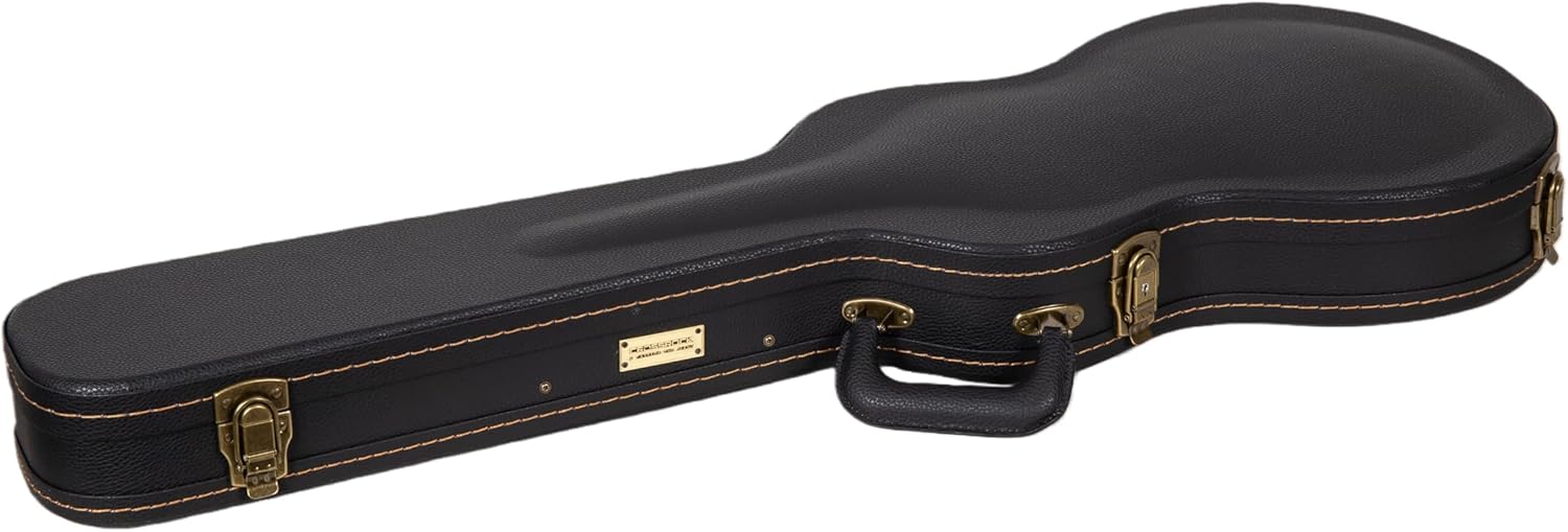 Crossrock PRS SE Standard solid body Guitar Case -Vintage Hardware, Sponge Lining, Metal Feet, Storage Space-Black (CRW520PRSEBK)