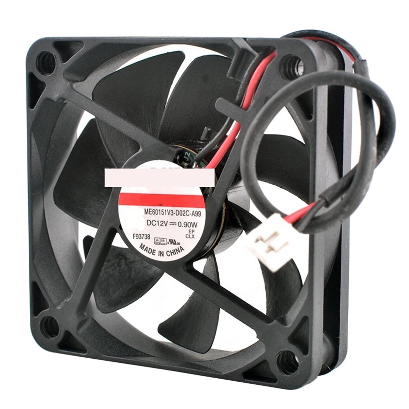 ME60151V3-D02C-A99 6 cm/60 mm 60x60x15 mm DC12V 0,90 W 2 pin Ventola di raffreddamento silenziosa 1 pezzo