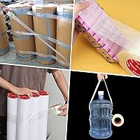 Vista 7 de Cinta de flejado de 5.5 mil x 1 pulgada x 50 yardas, cinta de flejado resistente de 1 pulgada, cinta de filamento reforzado con fibra de vidrio, 3