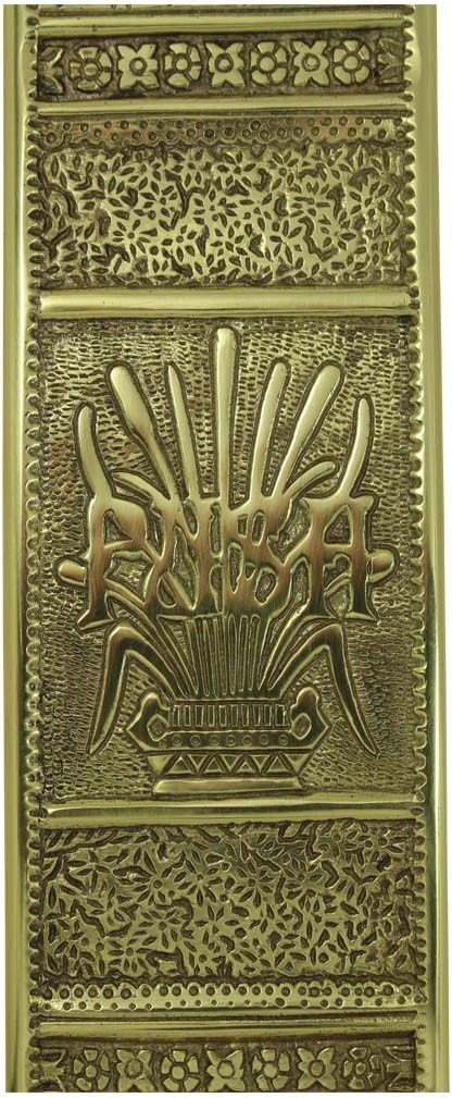 Baroque Solid Brass Door Push Plate with RSF Finish