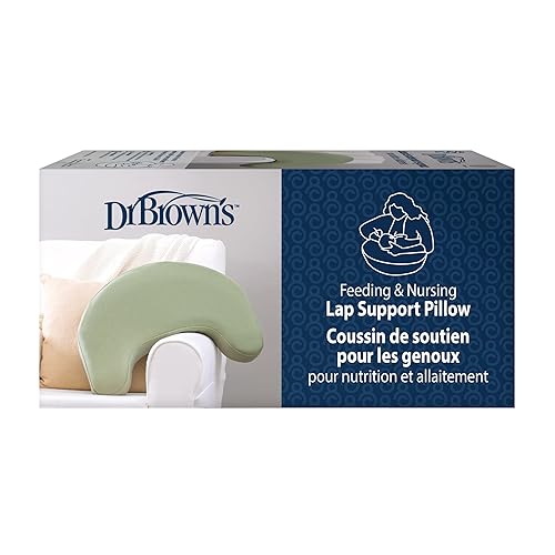Miniatura 13 de Dr. Brown's Almohada de apoyo para regazo de alimentación y lactancia con funda, espuma viscoelástica premium, soporte firme receptivo, color verde