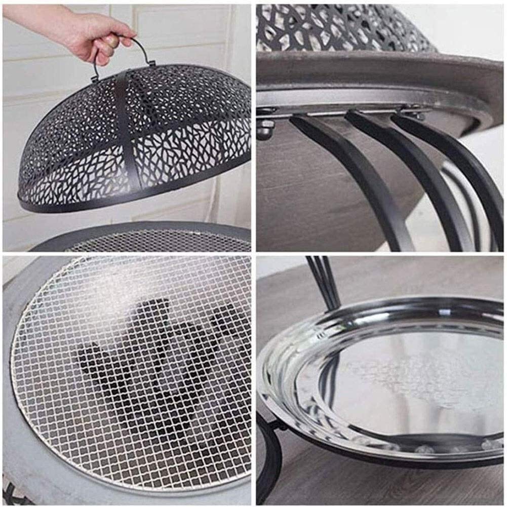Ogniska Ognisko na zewnątrz Ognisko Patio Stalowy grill Miska na ognisko z siatkową osłoną ekranu Spark