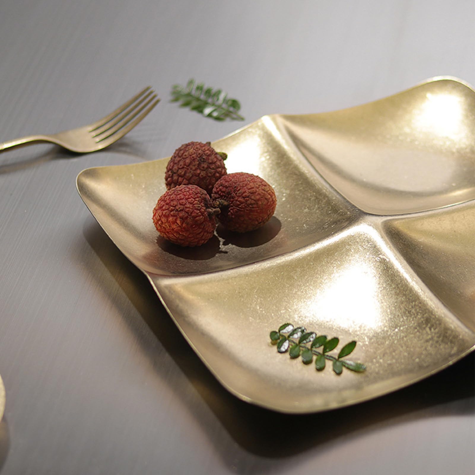 Bandeja de servicio con divisiones decorativa para el hogar