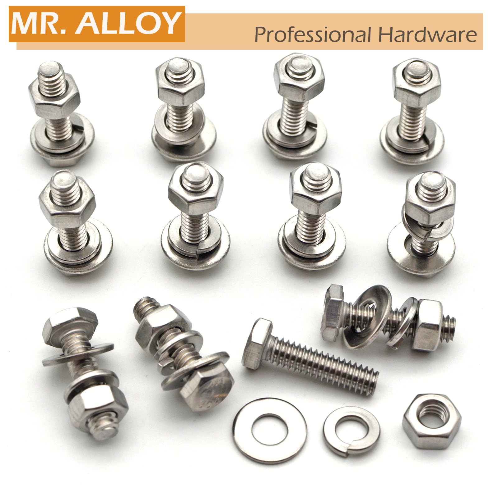 Amazon | MR. ALLOY 1/4-20ボルト ナット ワッシャーキット 12