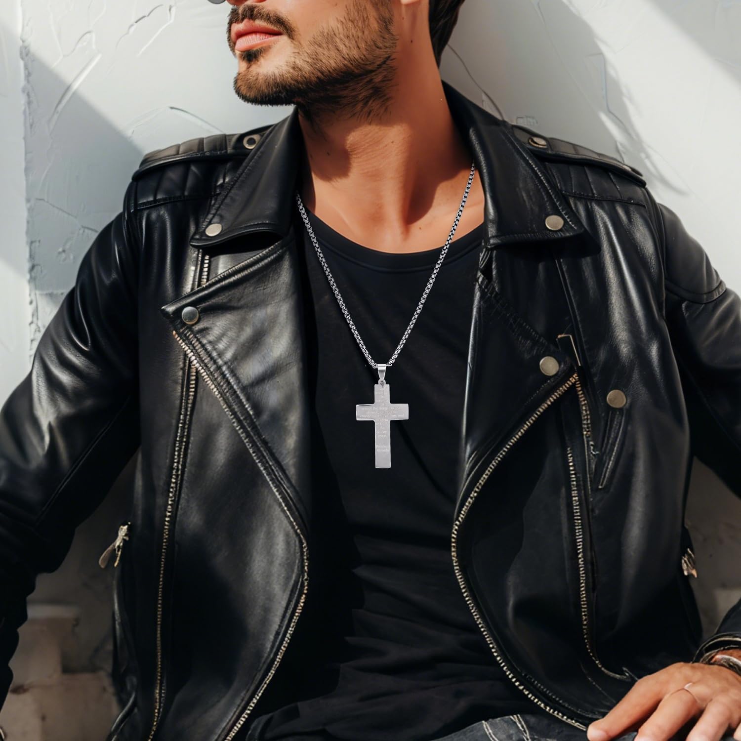 Baseball Cross Necklace, Stainless Steel Cross Chain for Men Baseball Necklace Religious Faith Jewelry for Men Women - Image 7