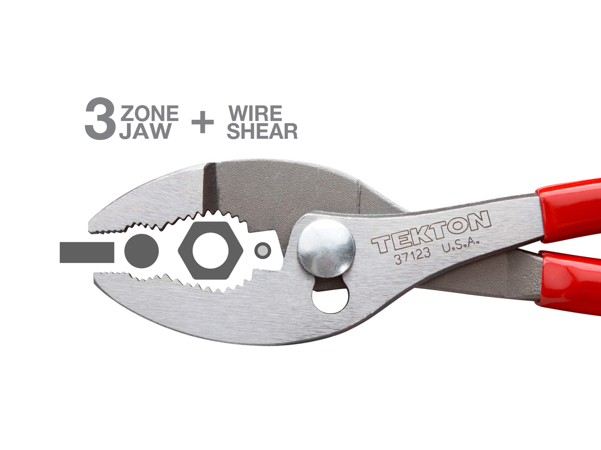TEKTON 37123 - Tenacillas de apertura múltiple ajustables de 8 de pulgada