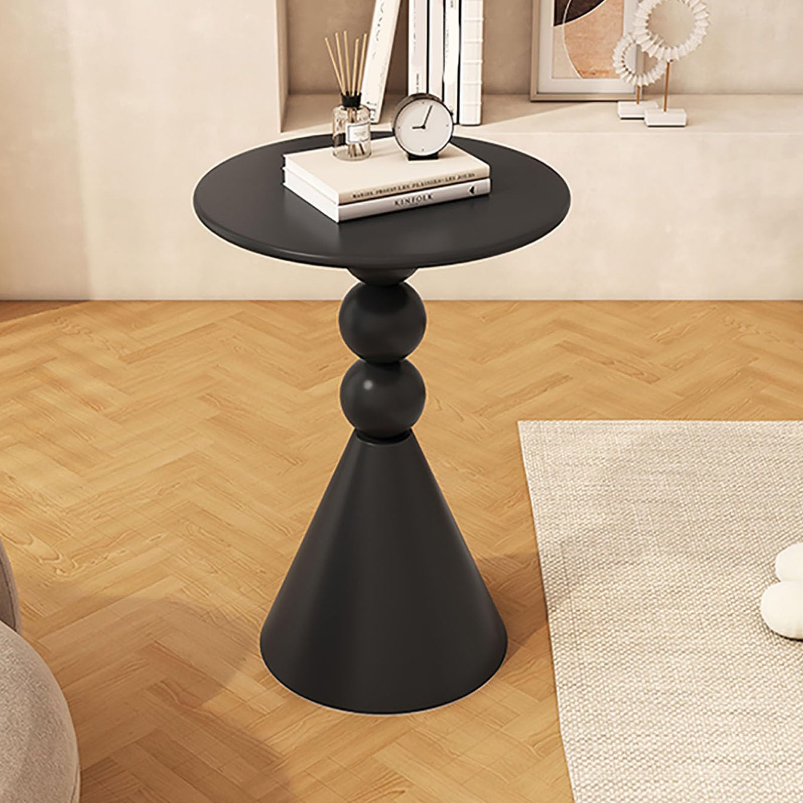 Amazon.co.jp: ZHUIYI ラウンドサイドテーブル、メタルスモールサイド