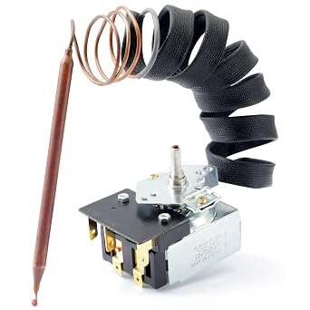 YUXIVCNE PB010036 Thermostat Fryer Bake Broil Part KKB-9-48 بديل لأجزاء مقلاة Viking Awoco Range Stove Furn Thermostat Max Temp 606F، 22A 120-250 VAC