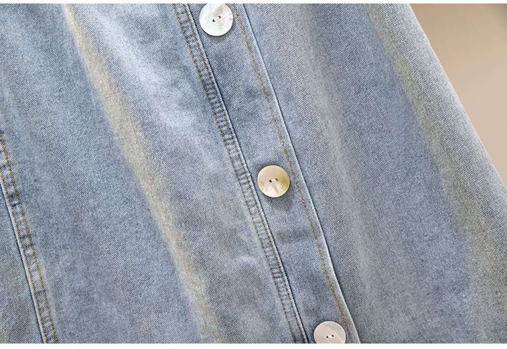 Gonne da Donna,Gonna Midi da Donna Gonna di Jeans A Spacco Irregolare A Vita Alta Elastica Blu Plus Size Gonne Lunghe di Moda A-Line Increspato per Ragazze Signore,3XL
