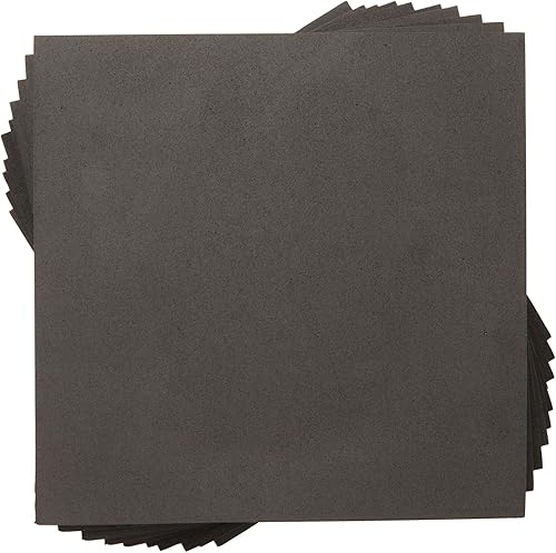 Miniatura 3 de Bright Creations Cuadrados negros de espuma densa, paquete de 10, 9.6 x 9.6 pulgadas, hojas de EVA de 0.118 in de grosor, hojas de espuma para