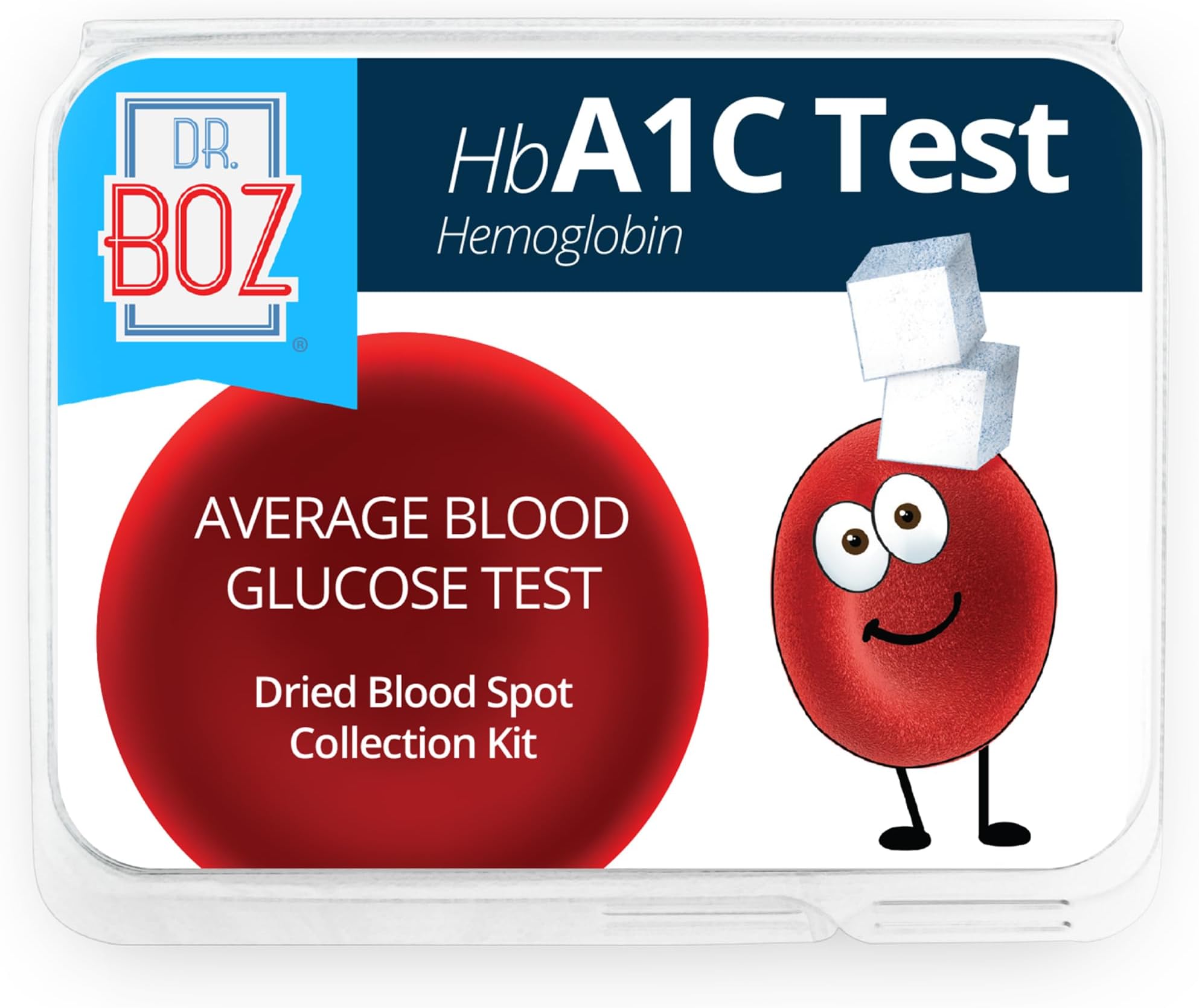 Dr. Boz - Hemoglobin A1C Home Test Kit - Blood Collection Kit with Lab Results - Blood Sugar & hbA1c Levels - Lancets, Bandages, Alcohol Wipe, Envelope - Made in the USA - Diabetes Care & Self Care