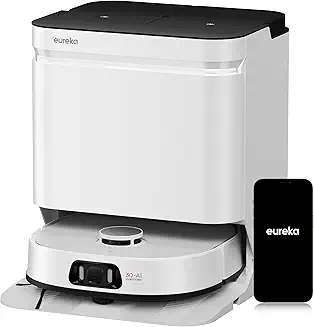 EUREKA J15 Ultra Robot Aspirateur Laveur 19 000 Pa, serpillière extensible et relevable, lavage à l'eau chaude 75 °C