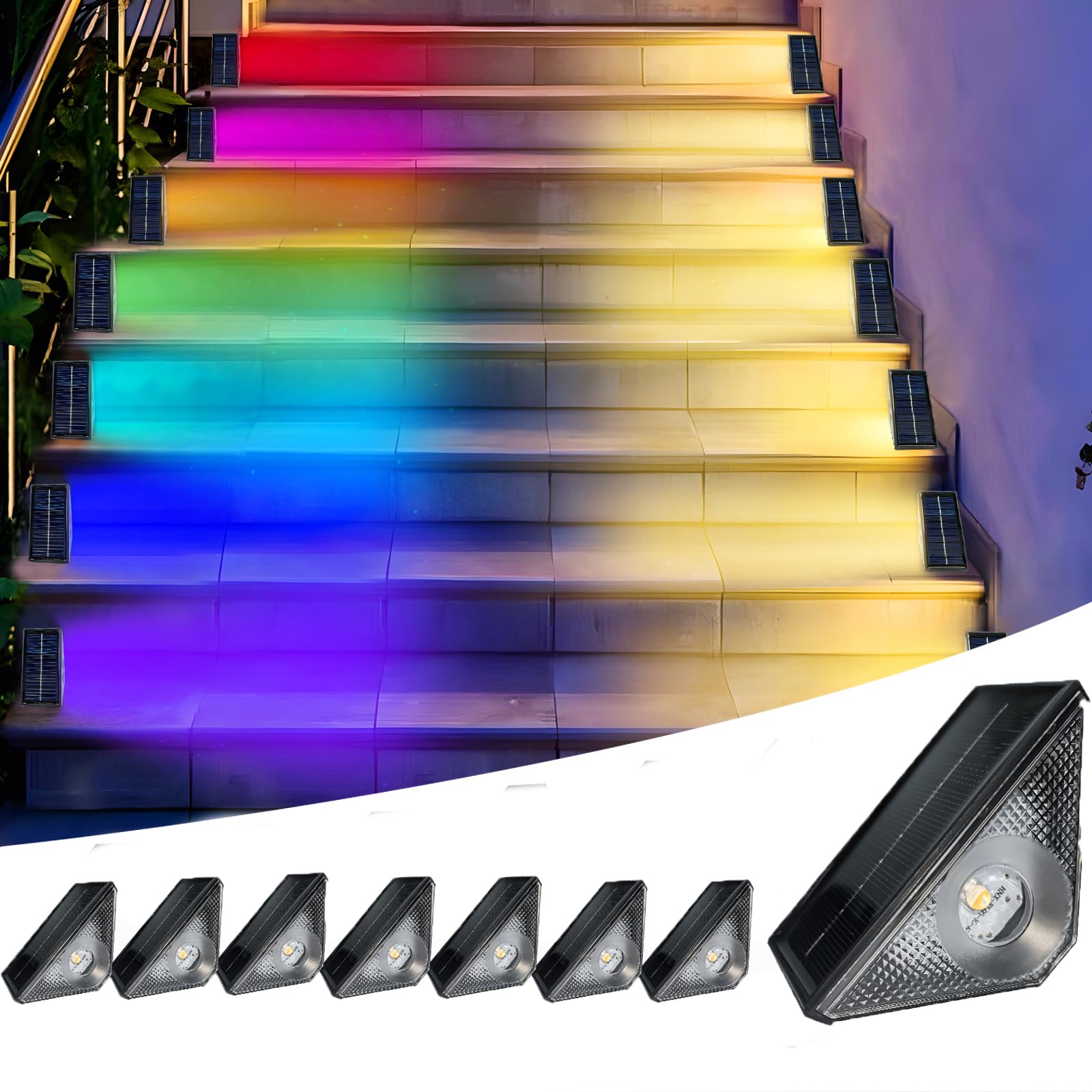 GEEKHOM Solar Stair Lights
