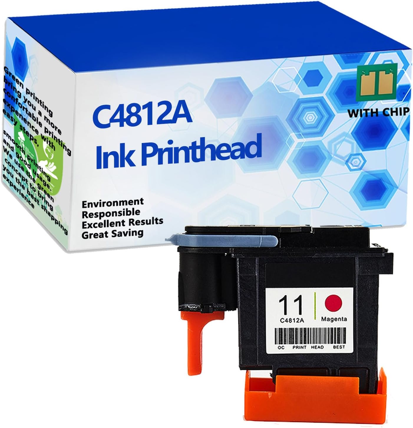 11 Ink Printhead Compatible Replacement Suitable for HP Designjet 500 800 Business Inkjet 1200 C4810A C4811A C4812A C4813A Printers Printer, Magenta-1 Pack