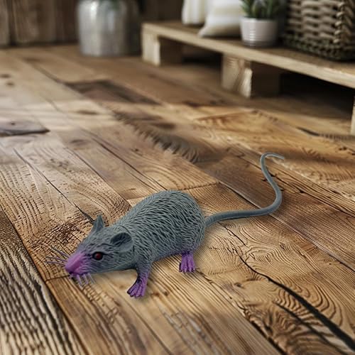 Miniatura 8 de 6 piezas de Halloween falsas ratas simulación PVC ratón novedad decoración Halloween