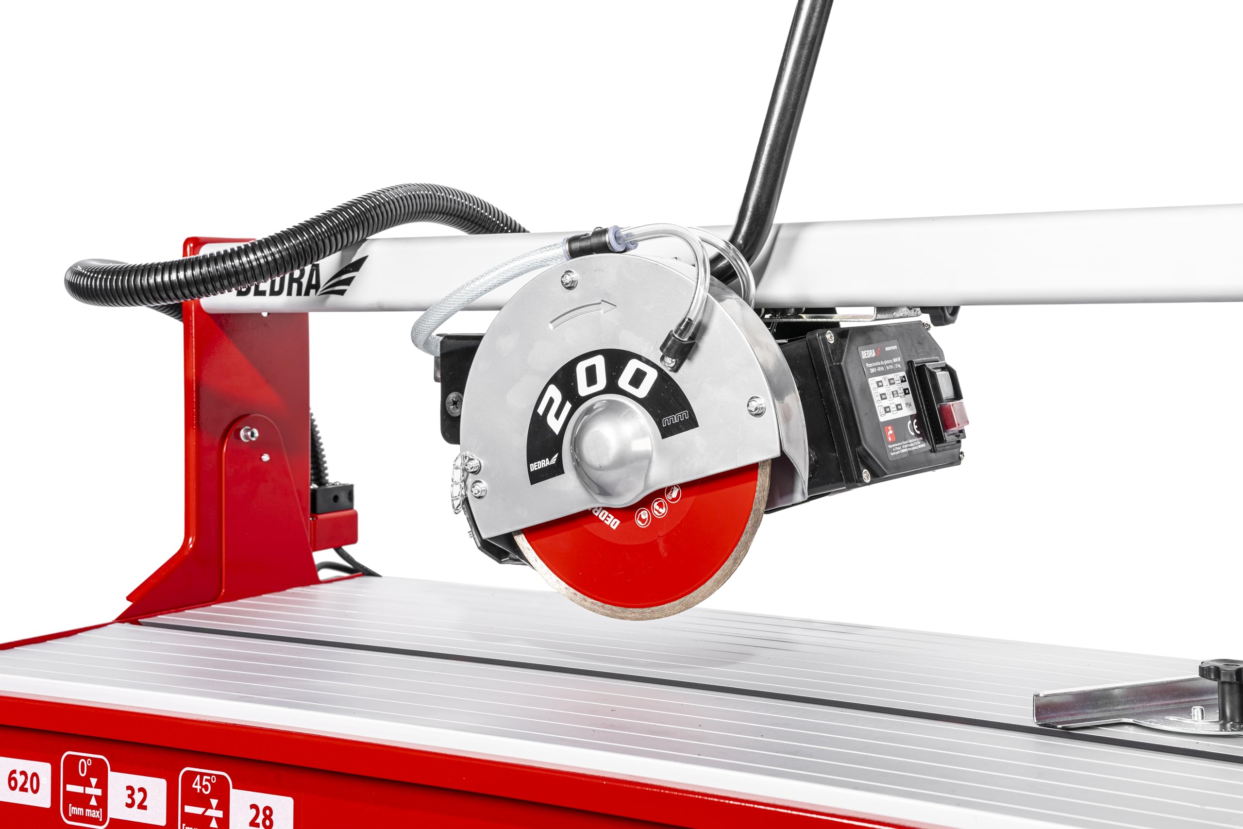 Fliesenschneider, Fliesenschneidmaschine DEDRA DED7815 – 800 W, Schnittlänge 620 mm, 2990 U/Min, stabiler und großer Arbeitstisch, Nassschnitt mit Staubbindung, Tauchschnitt-Funktion, Winkelanschlag