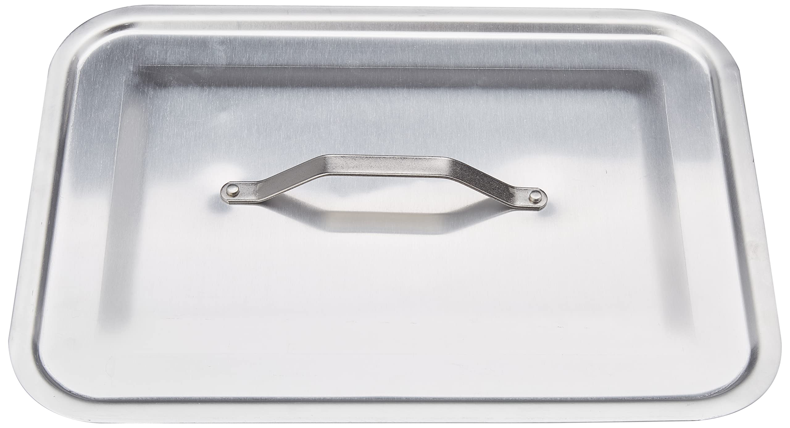 Pentole Agnelli Couvercle rectangulaire Plat à Angles arrondis, Aluminium, Argenté 40x28 cm Argent