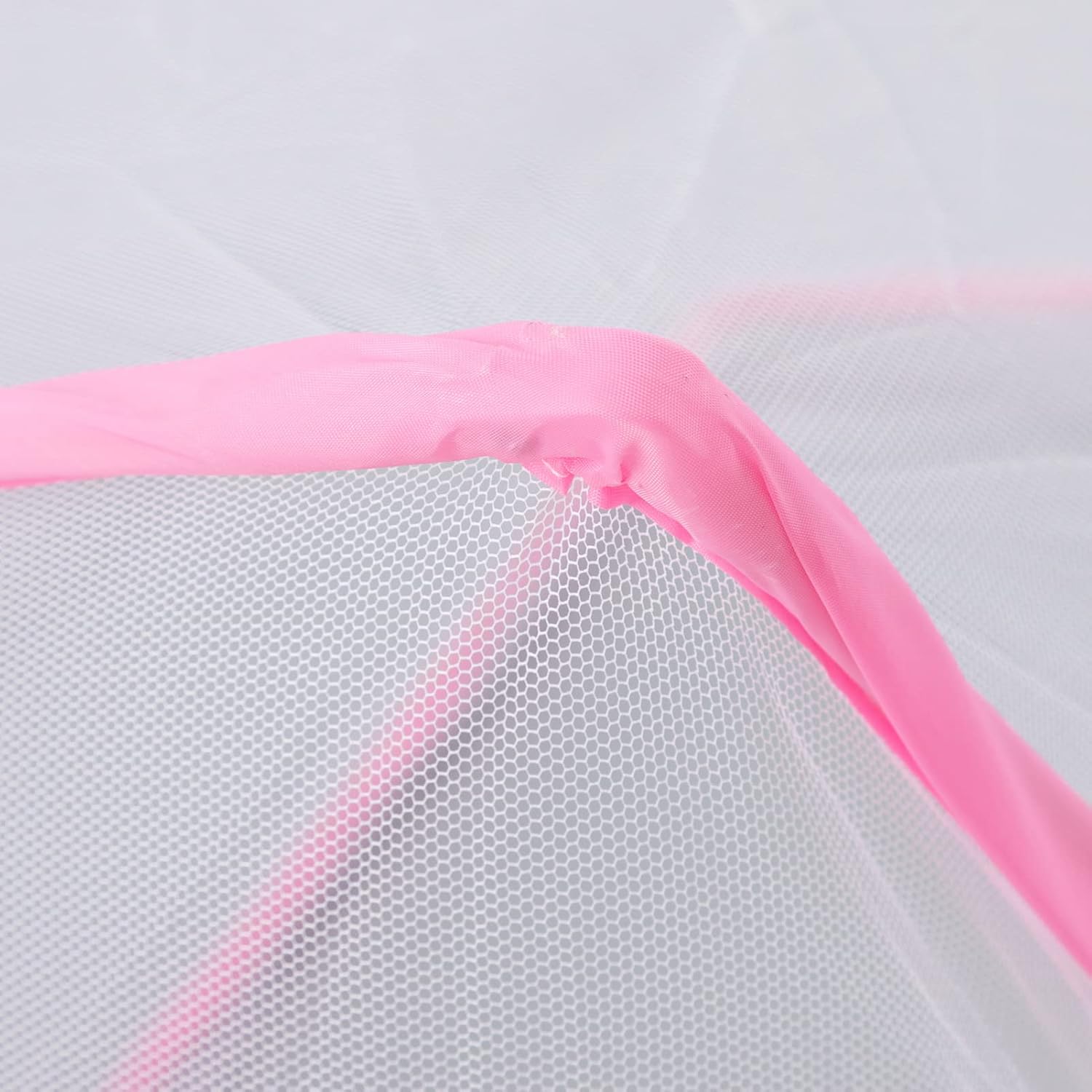 Foldable Mosquito Net Bedroom Tent - 125 x 70 x 50cm, Portable, Easy to Store, Lightweight (Pink)