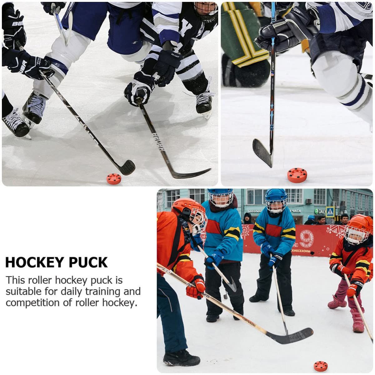 Abaodam Puck De Hockey para Entrenamiento Y Competición Pelota De Hockey Línea para Superficies Interiores Y Exteriores Compuesto De Alta Rozamiento
