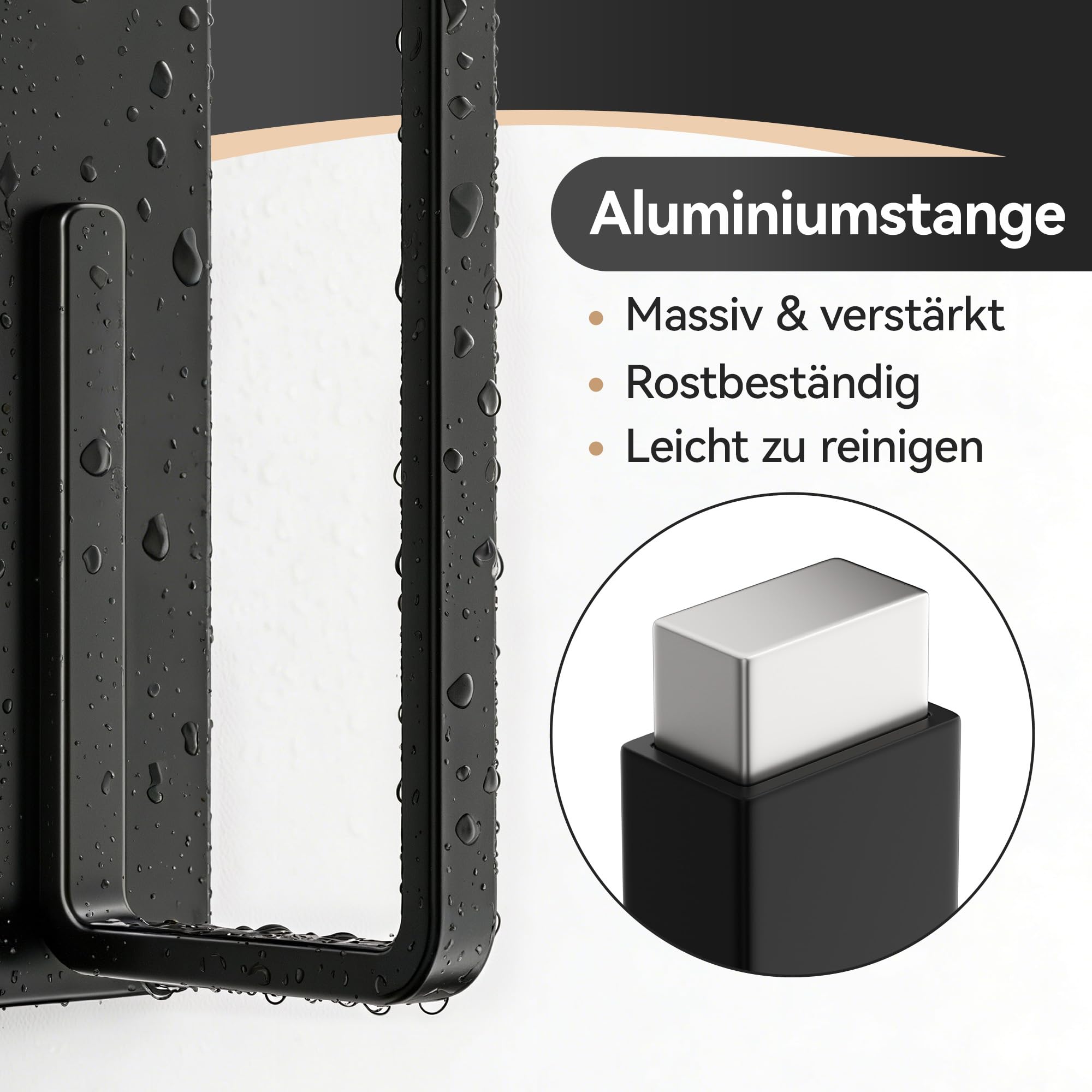 Extra starker magnetischer Küchenrollenhalter für Jumbo-Rollen, Schwarz, für Kühlschrank, Waschmaschine, Wohnwagen und Grillwagen