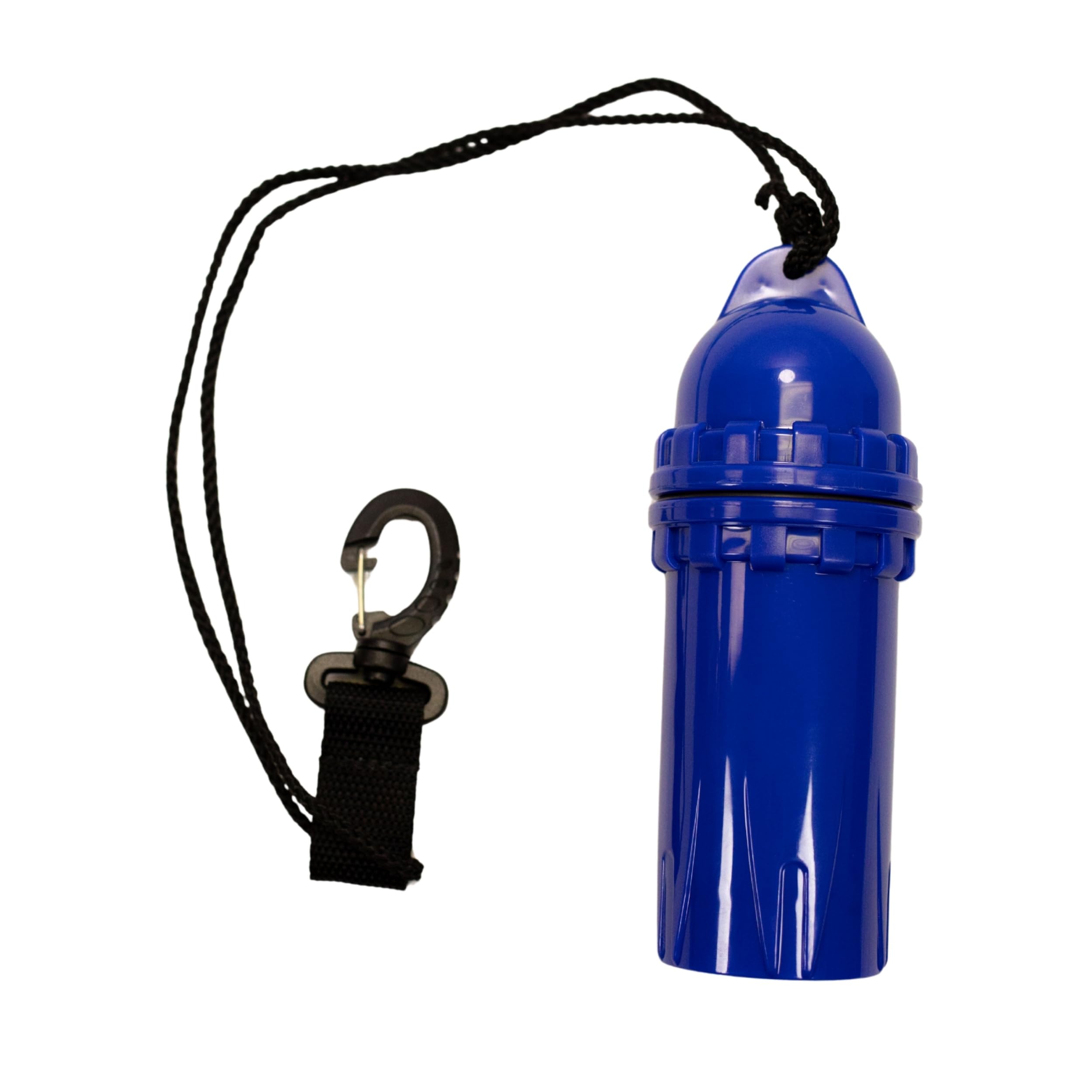 Scuba Choice Cylindrical Dry Box with Clip – Waterproof Storage for Sunglasses, Phones & Keys – Ideal for Scuba Diving & Snorkeling – Blue (5.04” x 2.07”)