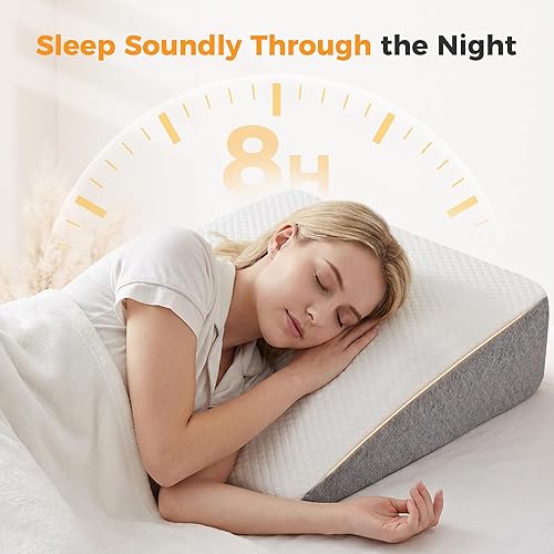 Miniatura 2 de NEWBULIG Almohada de cuña, almohada de espuma viscoelástica para aliviar el reflujo ácido y la acidez estomacal, recuperación poscirugía,
