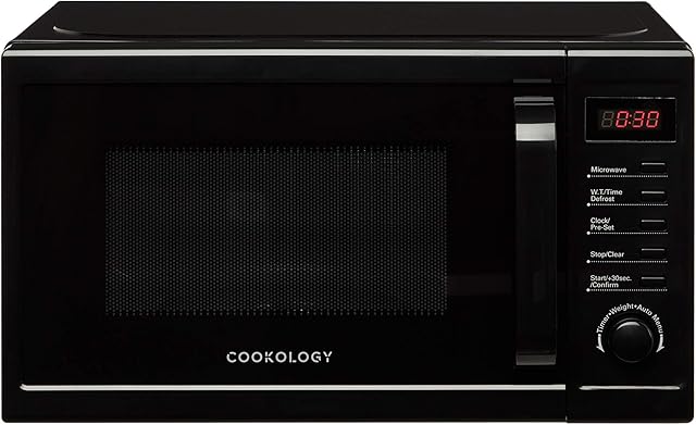 Cookology Digital Microwave, 800W Freestanding, 20 Litre Capacity, 25cm Turntable (Black)
