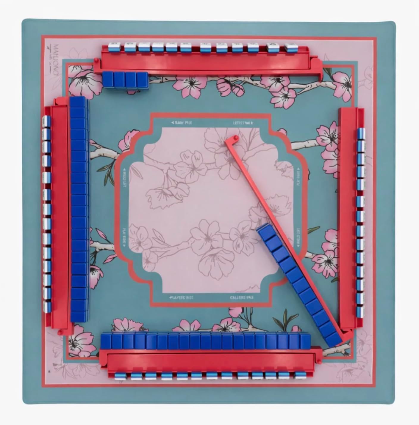 Premium Mahjong Tile Racks - Set of 4 with Pushers