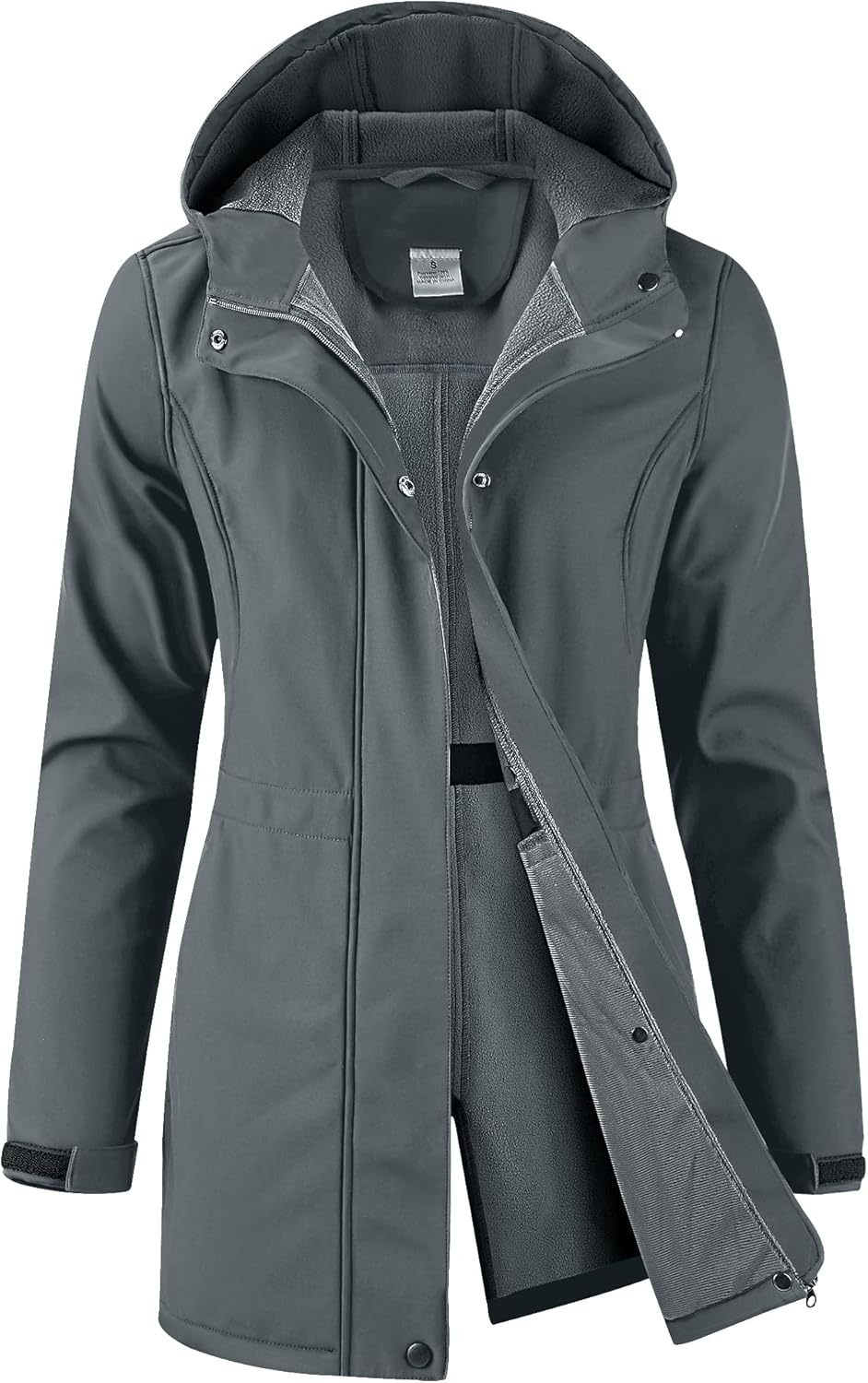 iCreek Women's Waterproof Windproof Insulated Softshell Jacket Thick Fleece Lining Ideal for Fall Winter