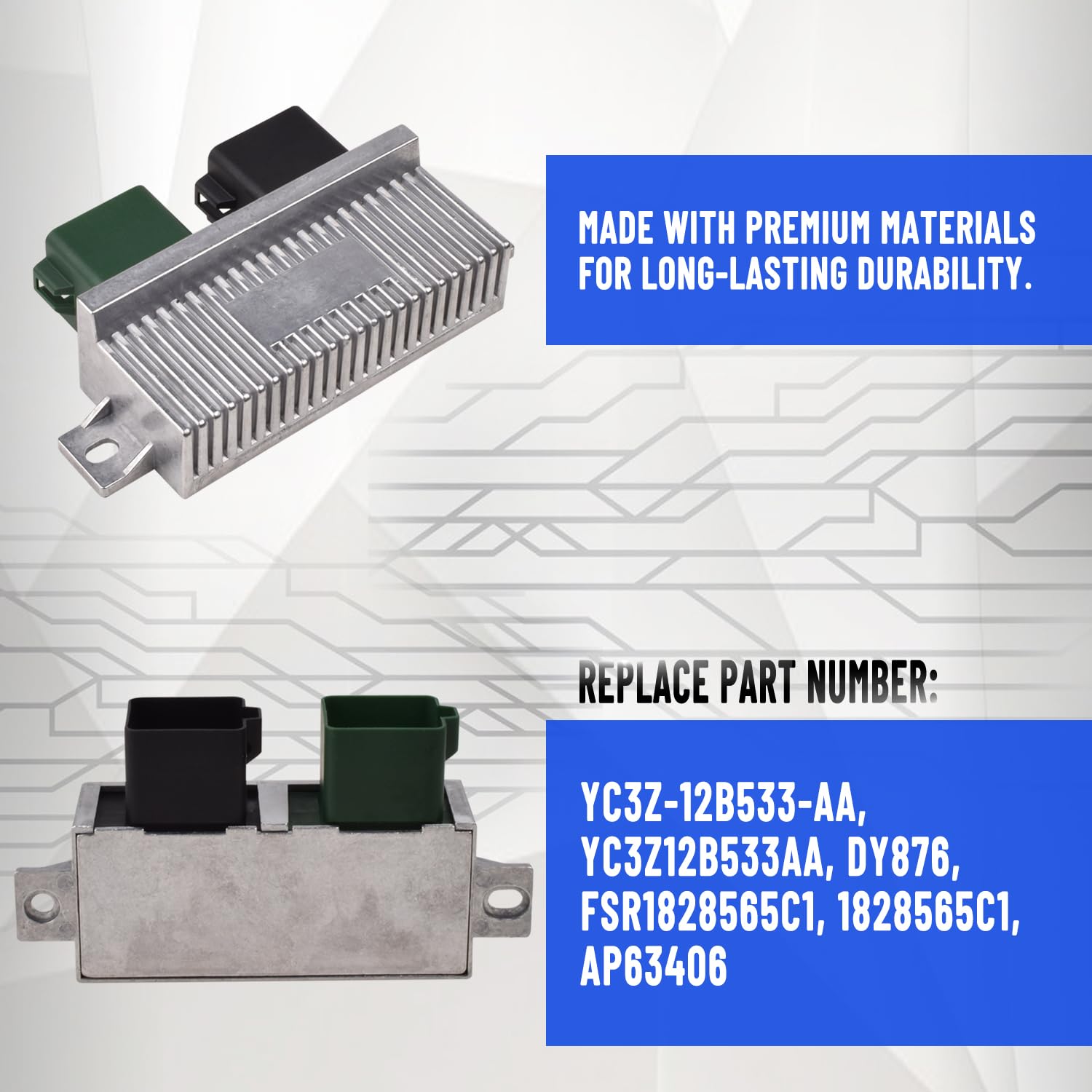 1828565C1 Diesel Glow Plug Control Module (GPCM) Compatible with Ford E-Series E-350 E-450 F-Series Super Duty 1999-2010 Replaces# YC3Z12B533AA