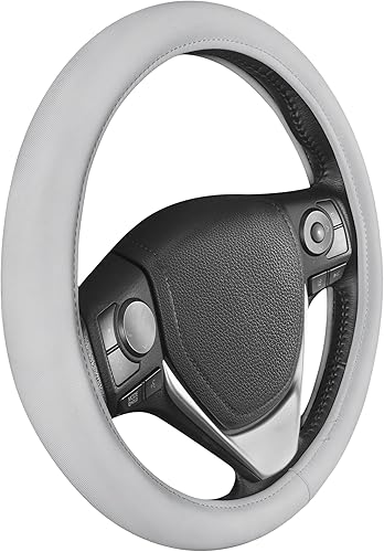 BDK Funda azul ultra suave para volante, accesorios unisex para automóvil, antideslizante, cómoda, agarre suave, funda de cuero sintético para